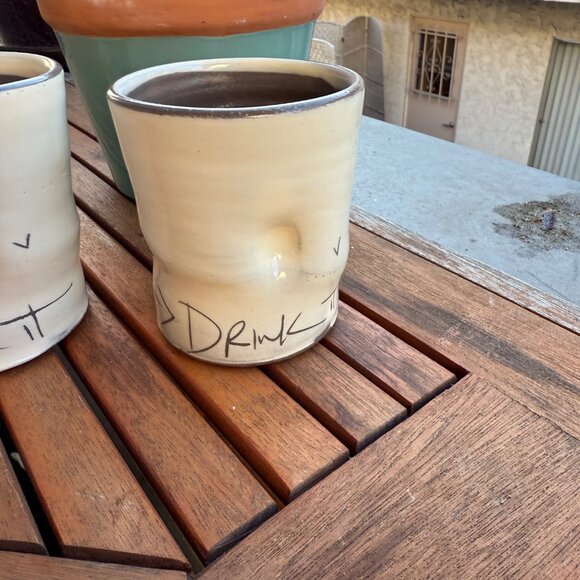 Handcrafted Z Pots Ceramic Mugs Set Of 3 - Picture 5 of 8